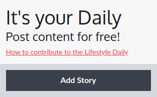 Lifestyle - Your Daily pane with add story button