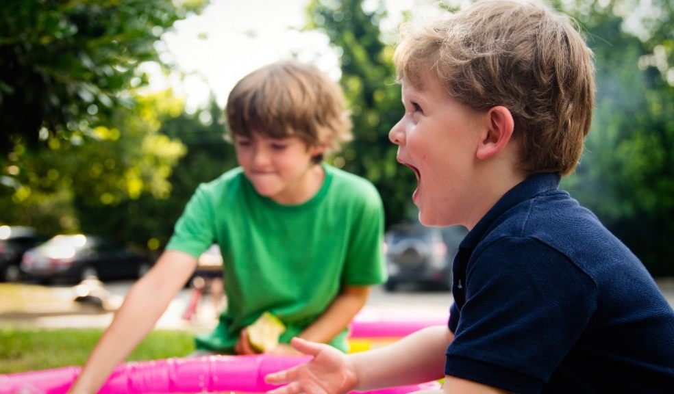 Children playing in the garden