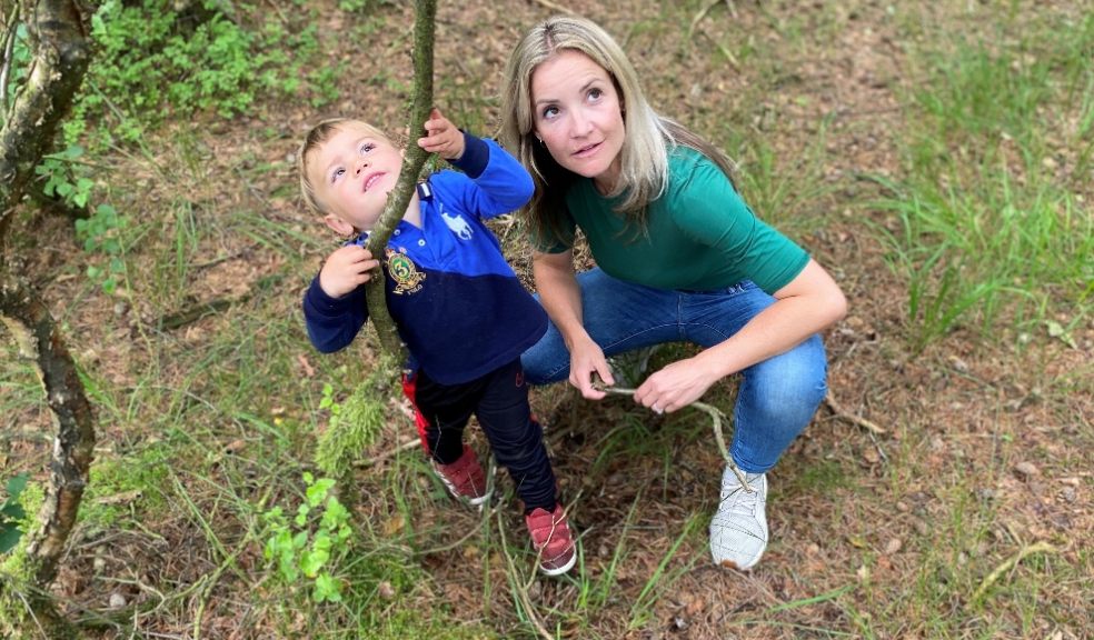 Helen Skelton and her son