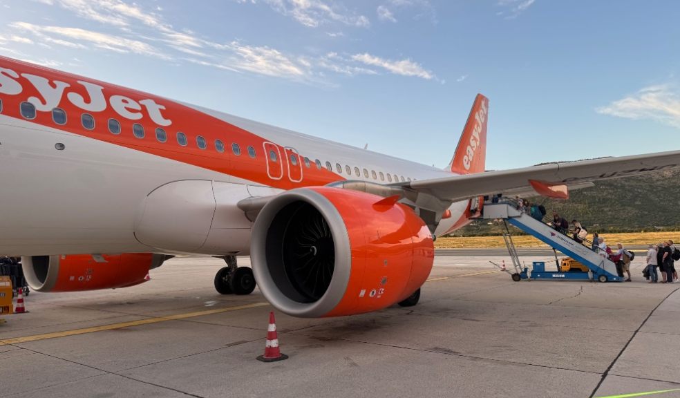 An Easy Jet pane on the apron of an airport An Easy Jet pane on the apron of an airport