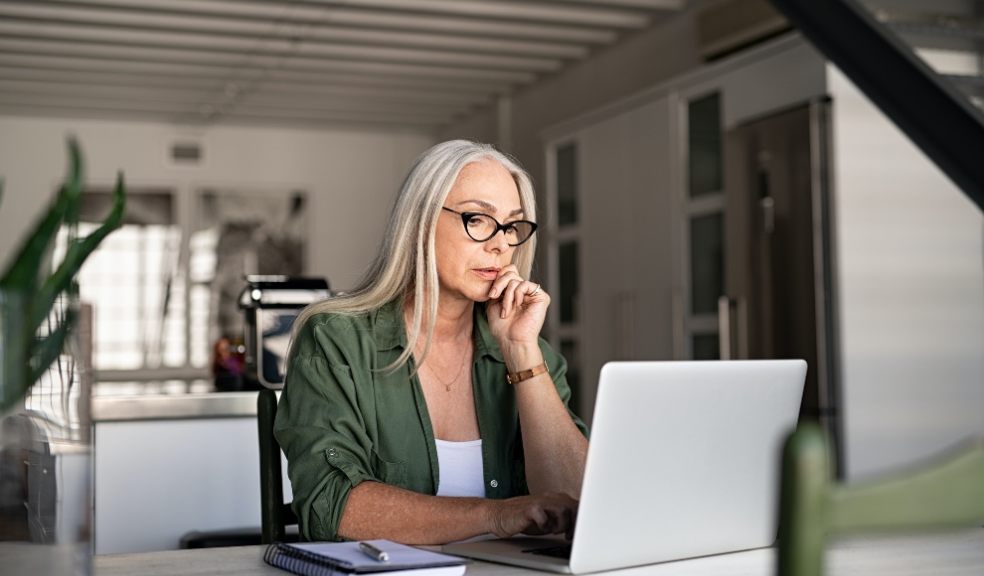 Lady focussing on computer