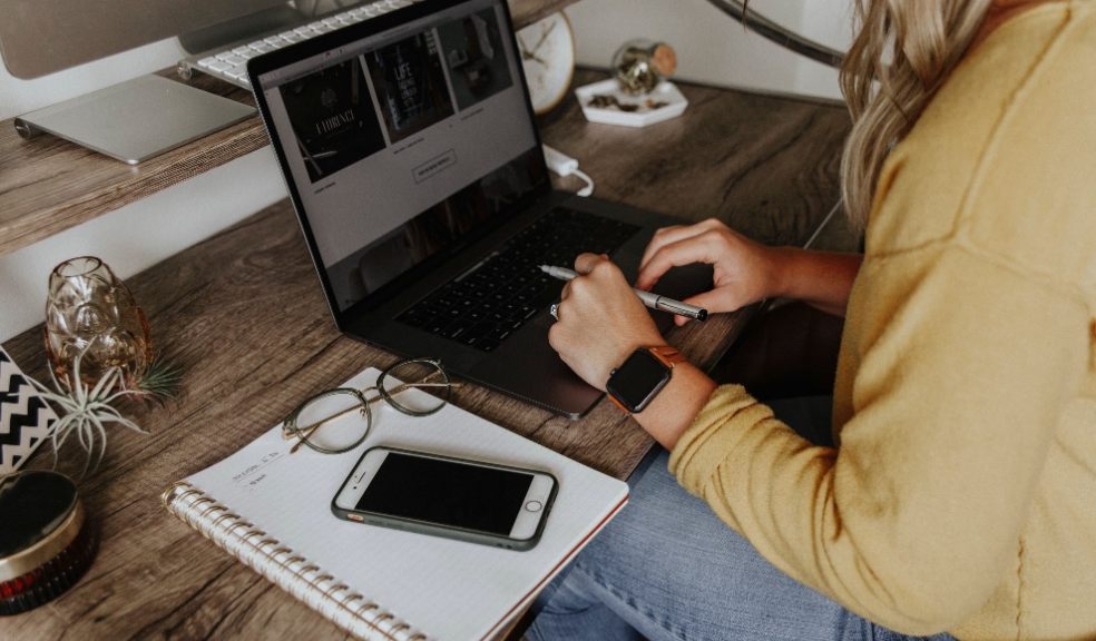 Lady working from home