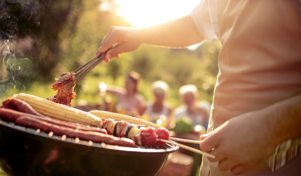 Man at barbecue