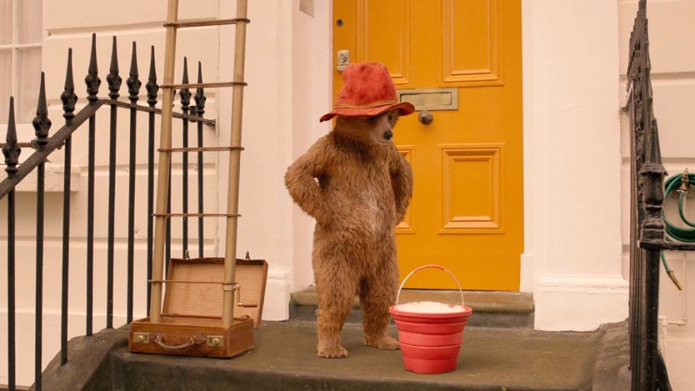 Paddington Bear with Window Cleaning Bucket. Family. Culture  (StudioCanal/Jay Maidment/PA)