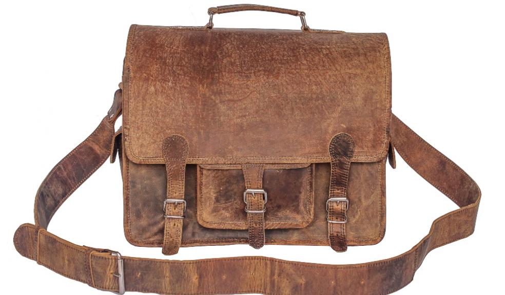 Scaramanga - Medium Overlander Leather Satchel 16 Inch