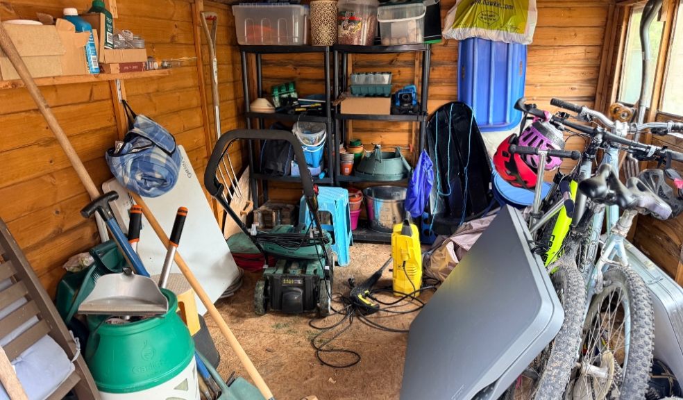 Sheds can become dumping grounds throughout the summer A cluttered garden shed