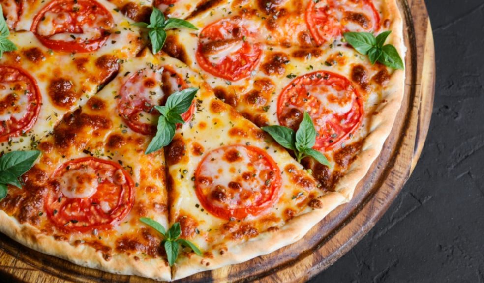 A pizza on a table