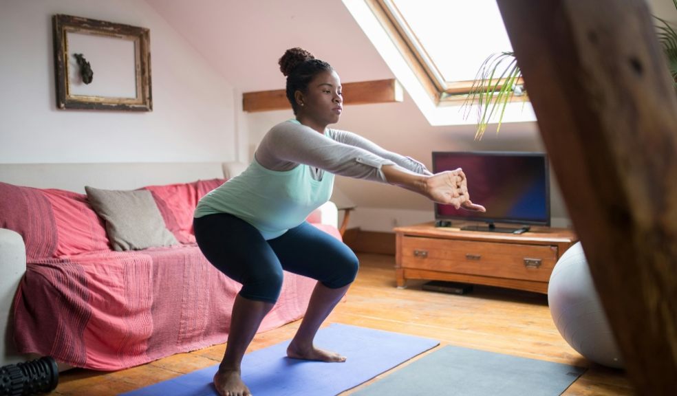 Woman doing a squat exercise