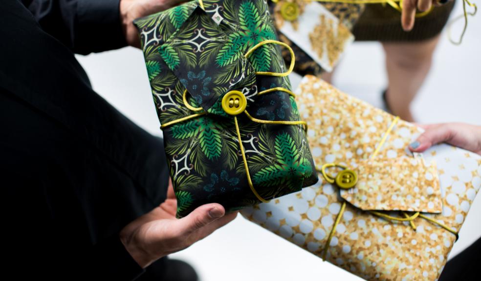 The world's first reusable gift wrap made from 100% recycled (traceable) plastic bottle waste
