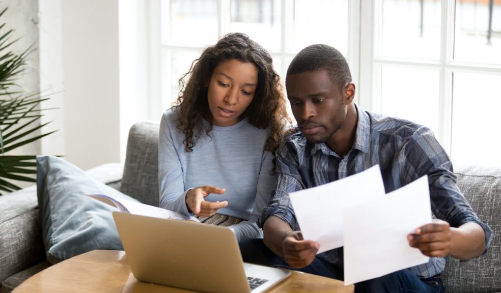 Couple with money worries