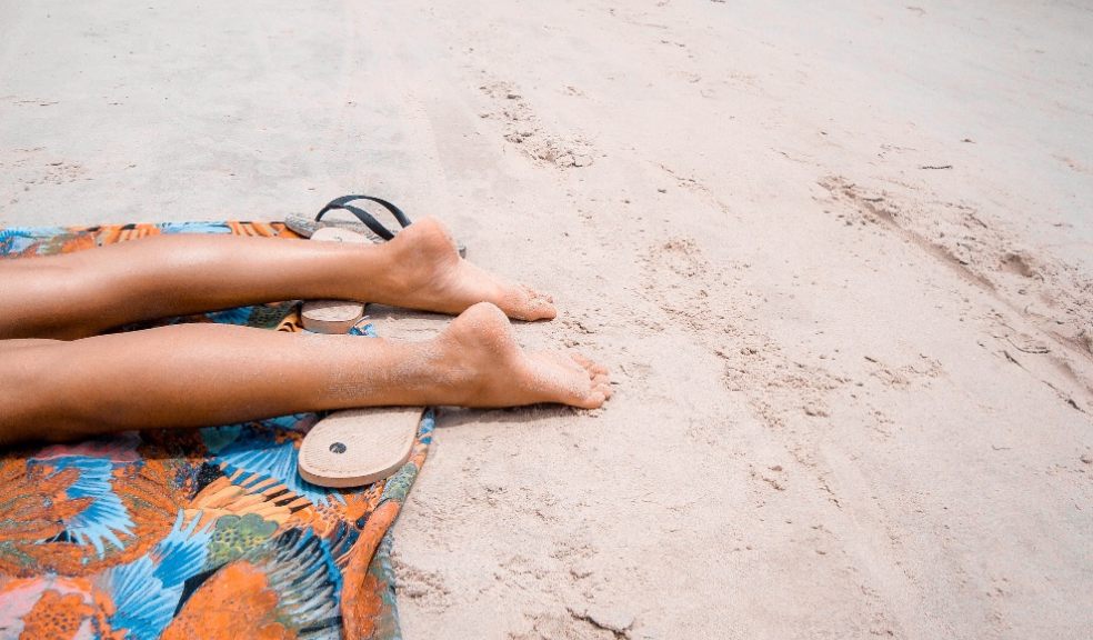 Sunbathing on the beach