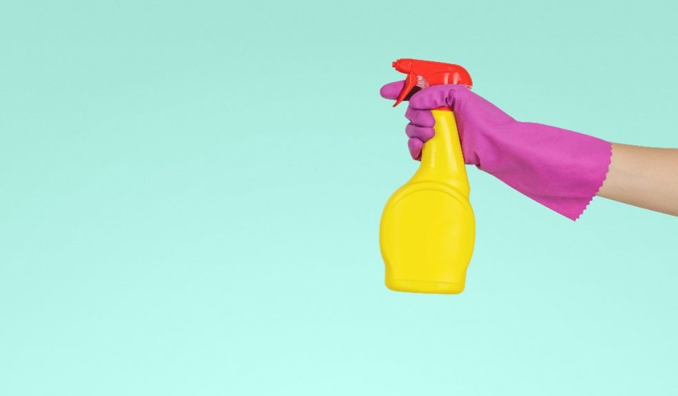 spraying cleaning product spraying cleaning product