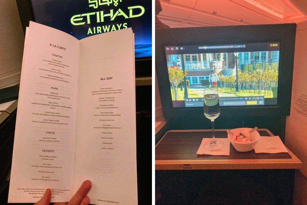 Etihad A350 Sustainability50 Business Travel Review An Unmatched Flight Experience menu