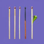 Simple steps can revive your health Images shows matches with one burnt out and one sprouting a leaf