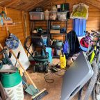 Sheds can become dumping grounds throughout the summer A cluttered garden shed