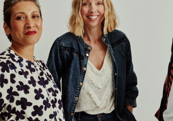 three confident women