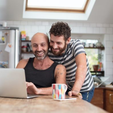 Couple on computer