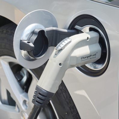The number of electric car charging points for public use went up by 9%