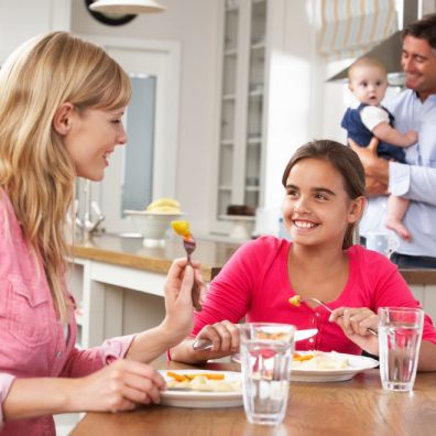 Family at meal time