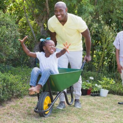 Family in the garden