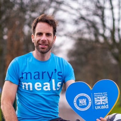 Mark is asking people to help raise money for Miles For Mary’s Meals