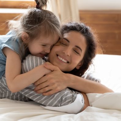 Mum and Daughter hugging