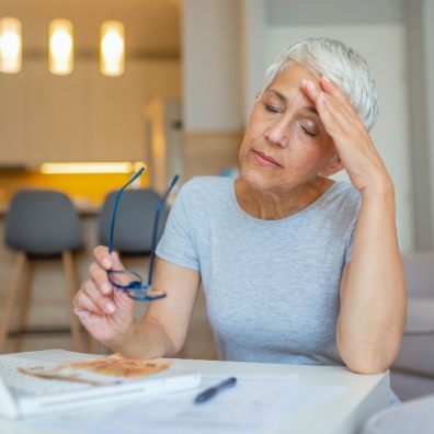 Woman stressed skin hair and nails. Beauty.