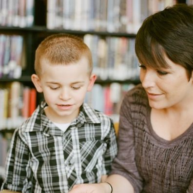 homeschool mum and son