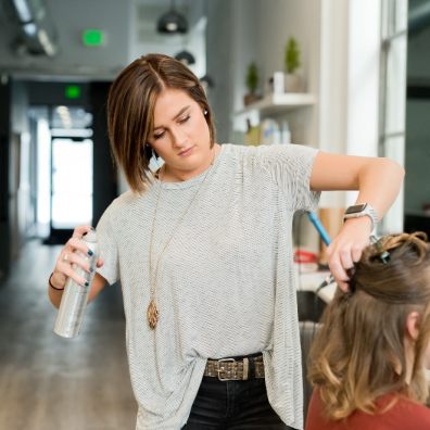 lady at the hairdressers