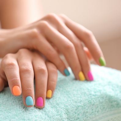 multi coloured nails